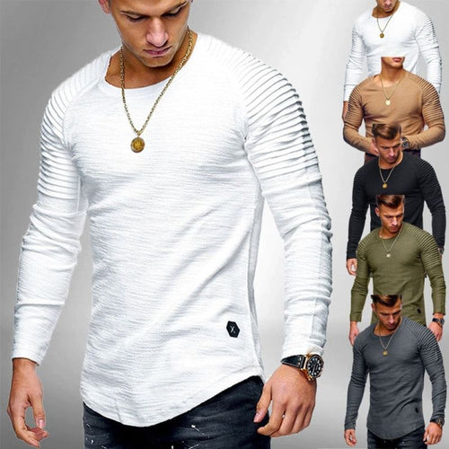 Herren Langarmshirt mit strukturiertem Design