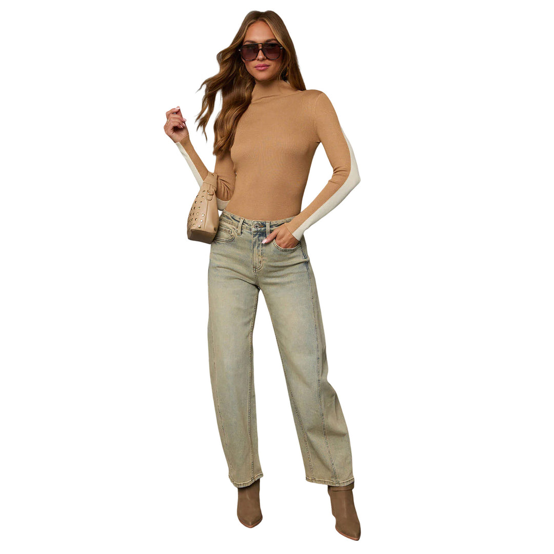 Damen High-Waist Culotte-Jeans mit sichtbarer Vordernaht Shop Nory
