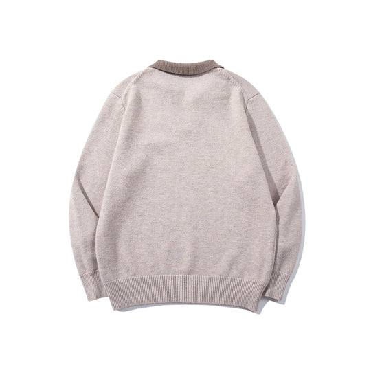 Herren Boxy-Strickpullover mit Polokragen und V‑Einsatz Shop Nory