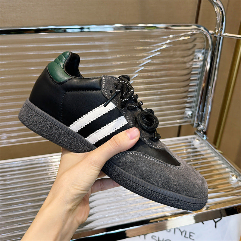 Damen Sportliche Sneakers aus hochwertigem Veloursleder mit rutschfester Sohle