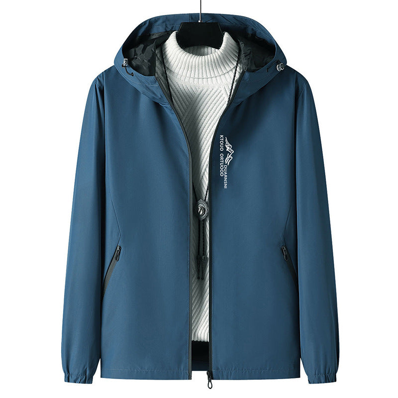 Herren Leichte Outdoor-Jacke mit verstellbarem Kapuzenkragen Shop Nory