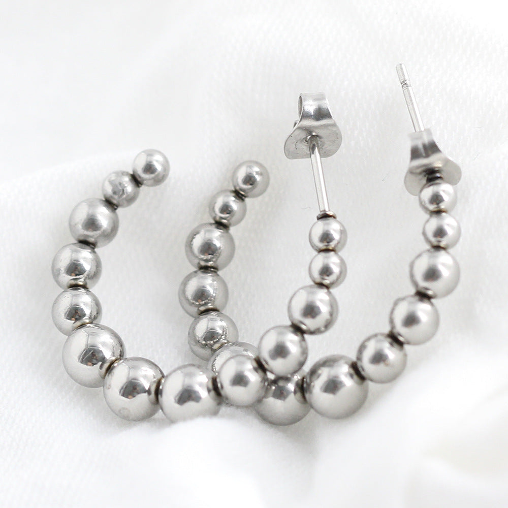 Damen Creolen mit elegantem Kugeldesign Shop Nory
