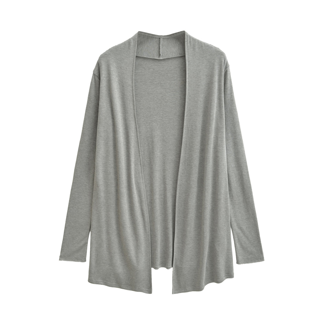 Damen Offener fließender Jersey-Cardigan mit Wasserfallkante Shop Nory