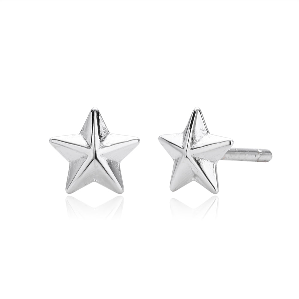 Damen Ohrstecker im eleganten Sternendesign aus 925 Sterling Silber Shop Nory