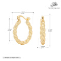 Damen Creolen mit elegantem geflochtenem Design aus 925 Sterling Silber Shop Nory