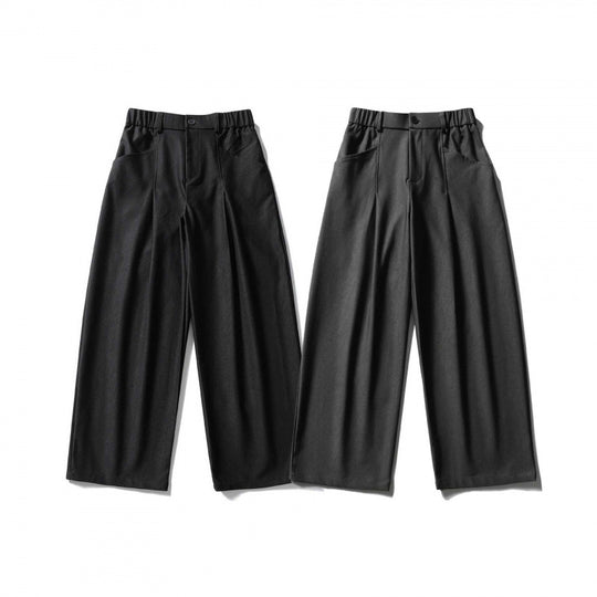 Damen Hochtaillierte Culotte‑Hose mit elastischem Rückenteil, soften Twill und dekorativen Vorderfalten Shop Nory