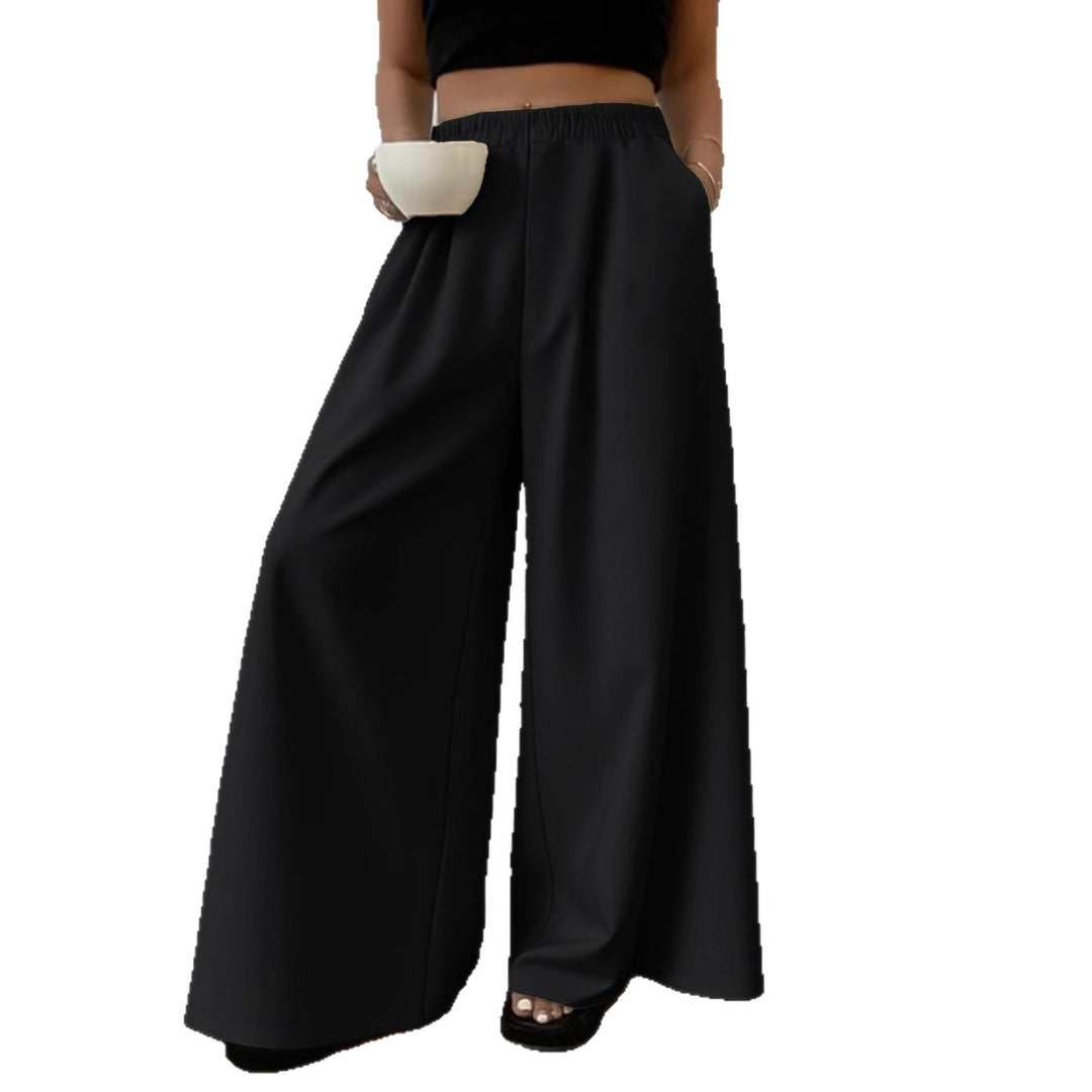 Damen Palazzo‑Hose mit hohem Elastikbund, weitem Bein und Seitentaschen Shop Nory