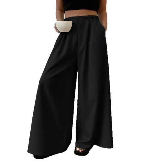 Damen Palazzo‑Hose mit hohem Elastikbund, weitem Bein und Seitentaschen Shop Nory