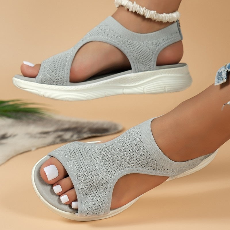 Damen Komfortable und atmungsaktive Sommerschuhe mit elastischen Einsätzen