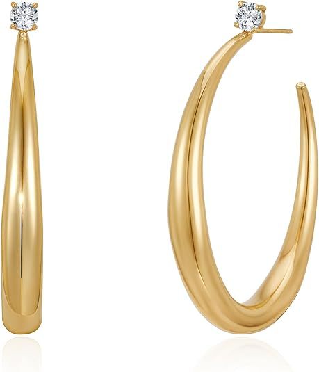 Damen Ohrstecker-Set mit unterschiedlichen Durchmessern und Glitzerakzenten Shop Nory