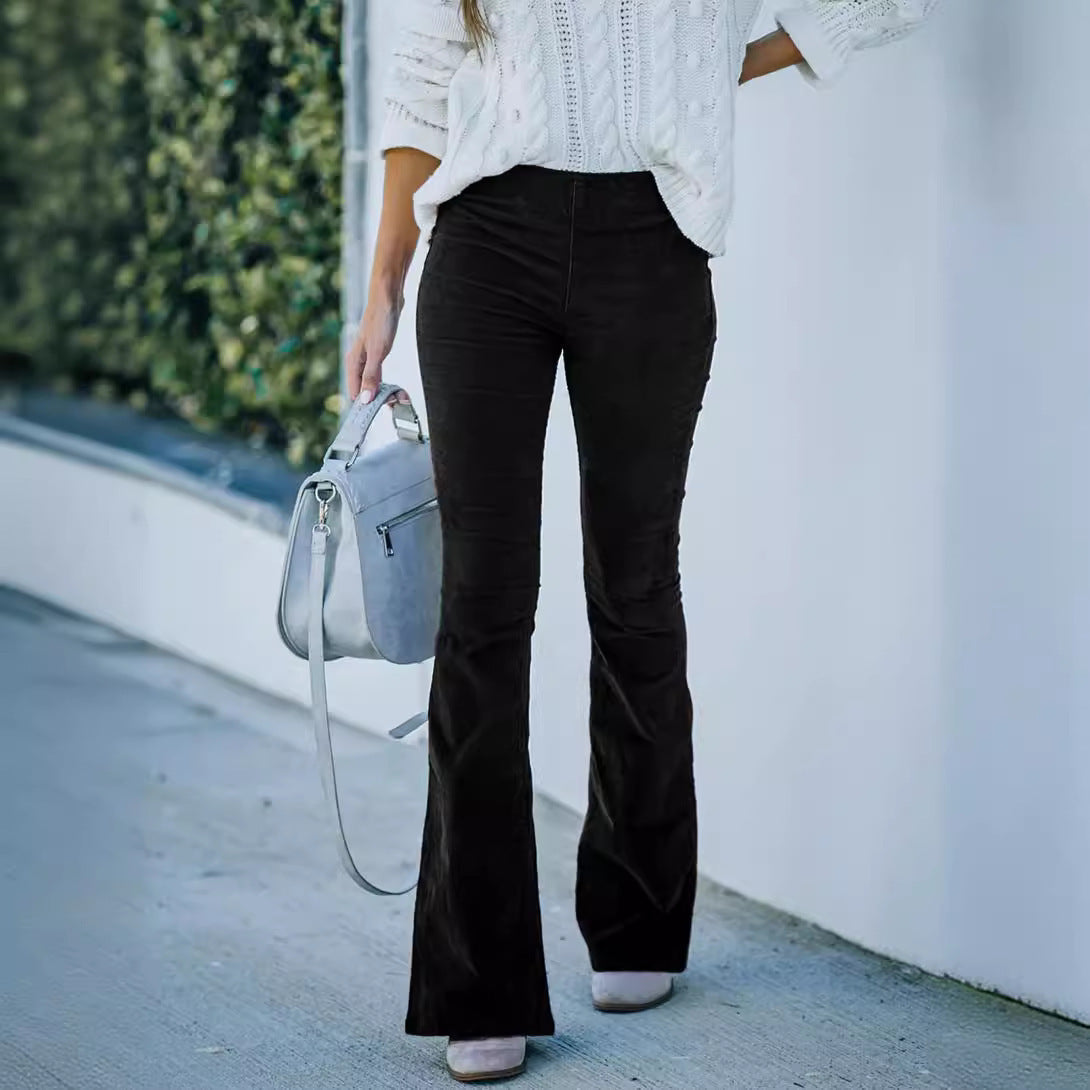 Damen Bequeme Bootcut-Hose aus weichem Material