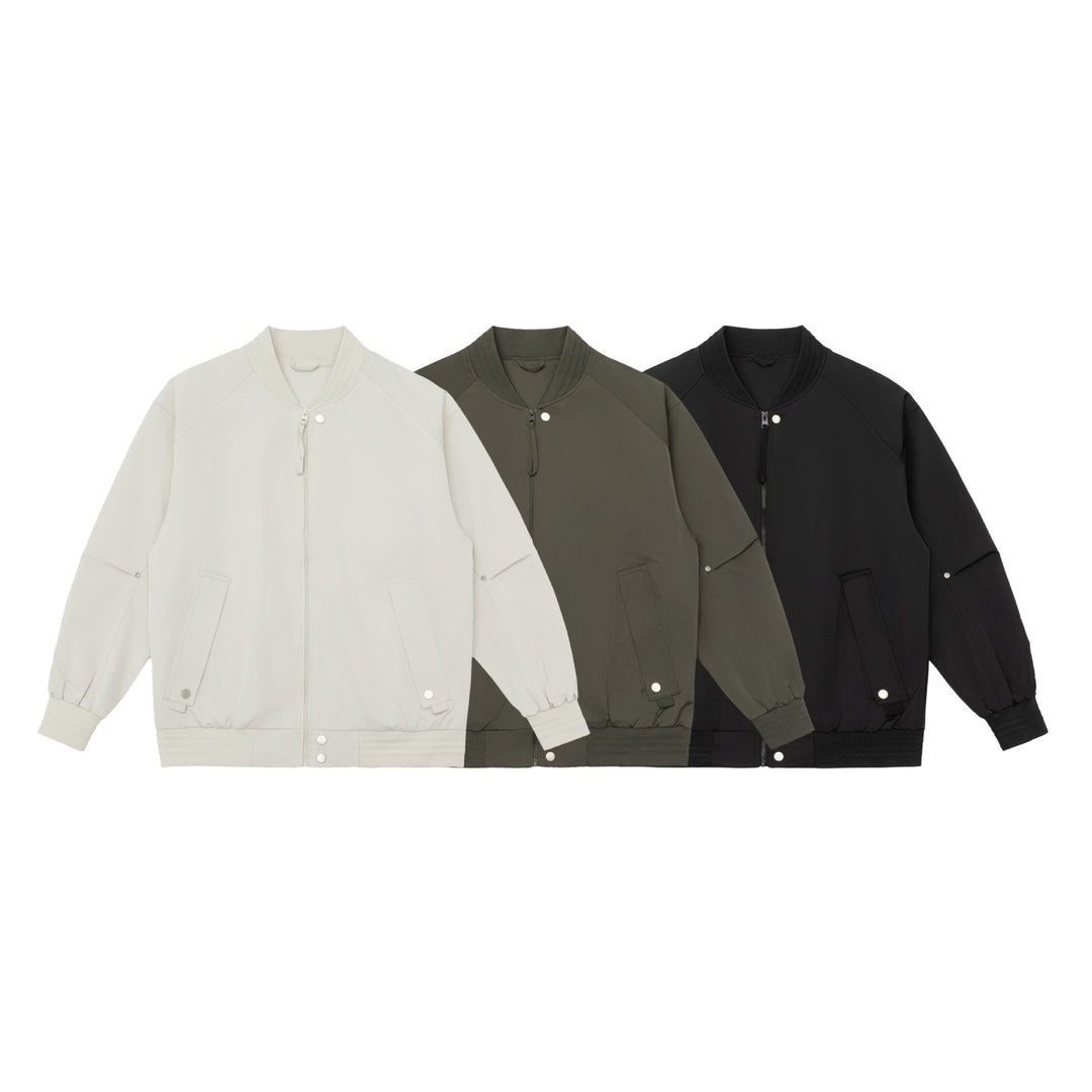 Herren Boxy-Bomberjacke mit Stehkragen, verdecktem Reißverschluss und Pattentaschen Shop Nory