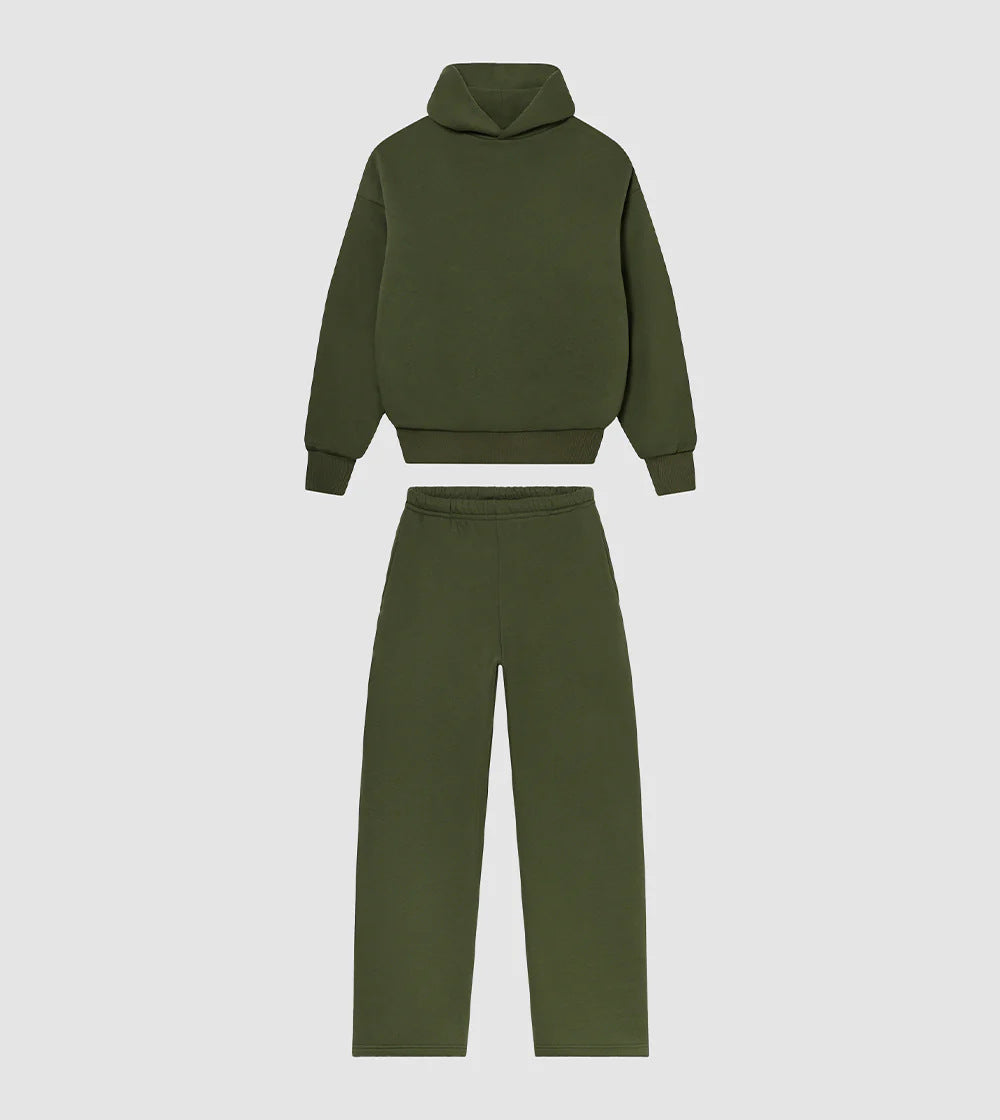 Unisex nan gemütliches Loungewear-Set mit hohem Rollkragen, relaxed-fit Sweatshirt und gerader Sweatpants Shop Nory
