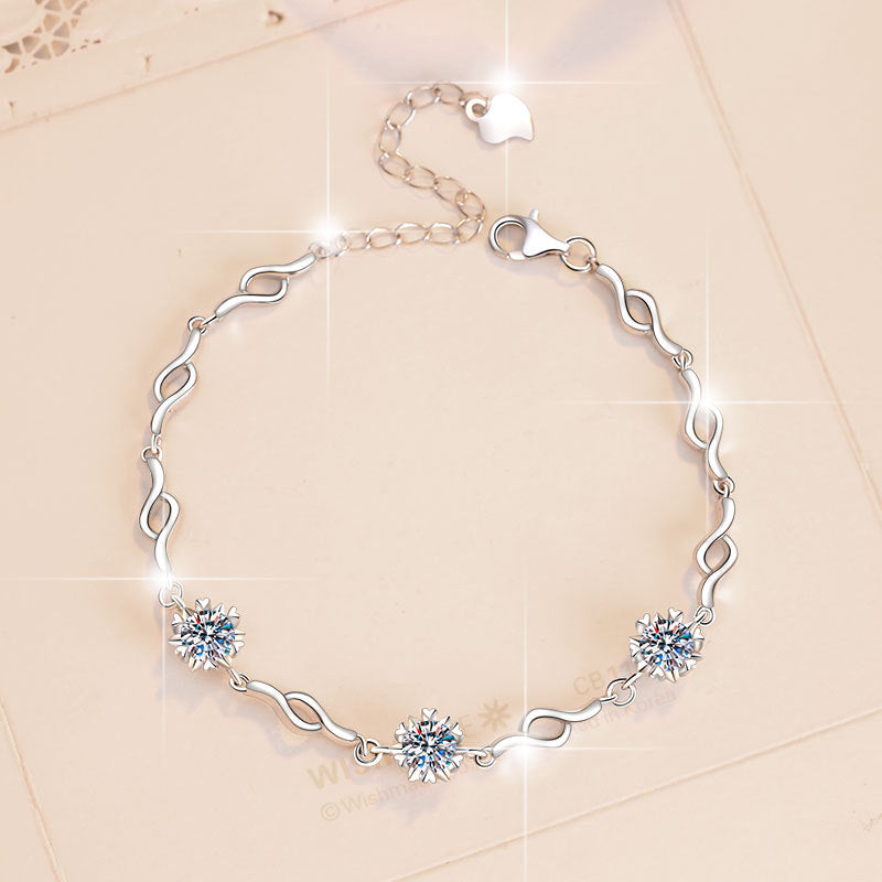 Damen glamouröses Armband mit funkelnden Kristallen Shop Nory