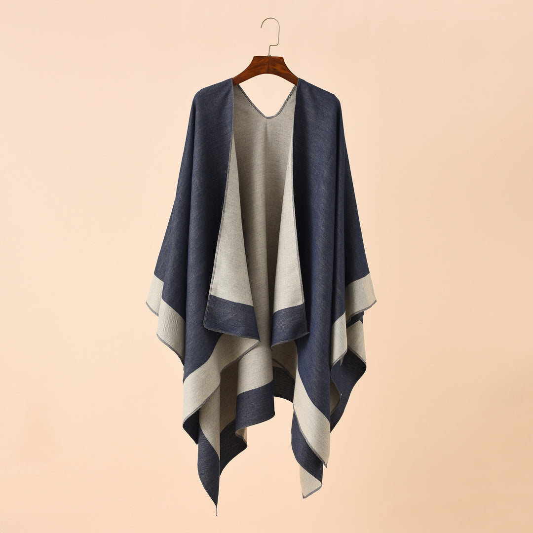Damen Wendeponcho aus feiner Kaschmir-Mischung Shop Nory