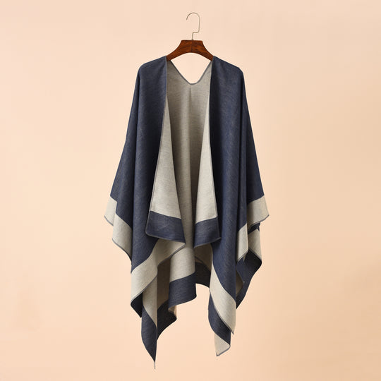 Damen Wendeponcho aus feiner Kaschmir-Mischung Shop Nory