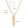 Damen Edelstahl Halskette mit funkelndem Anhänger und goldplattierter Oberfläche Shop Nory