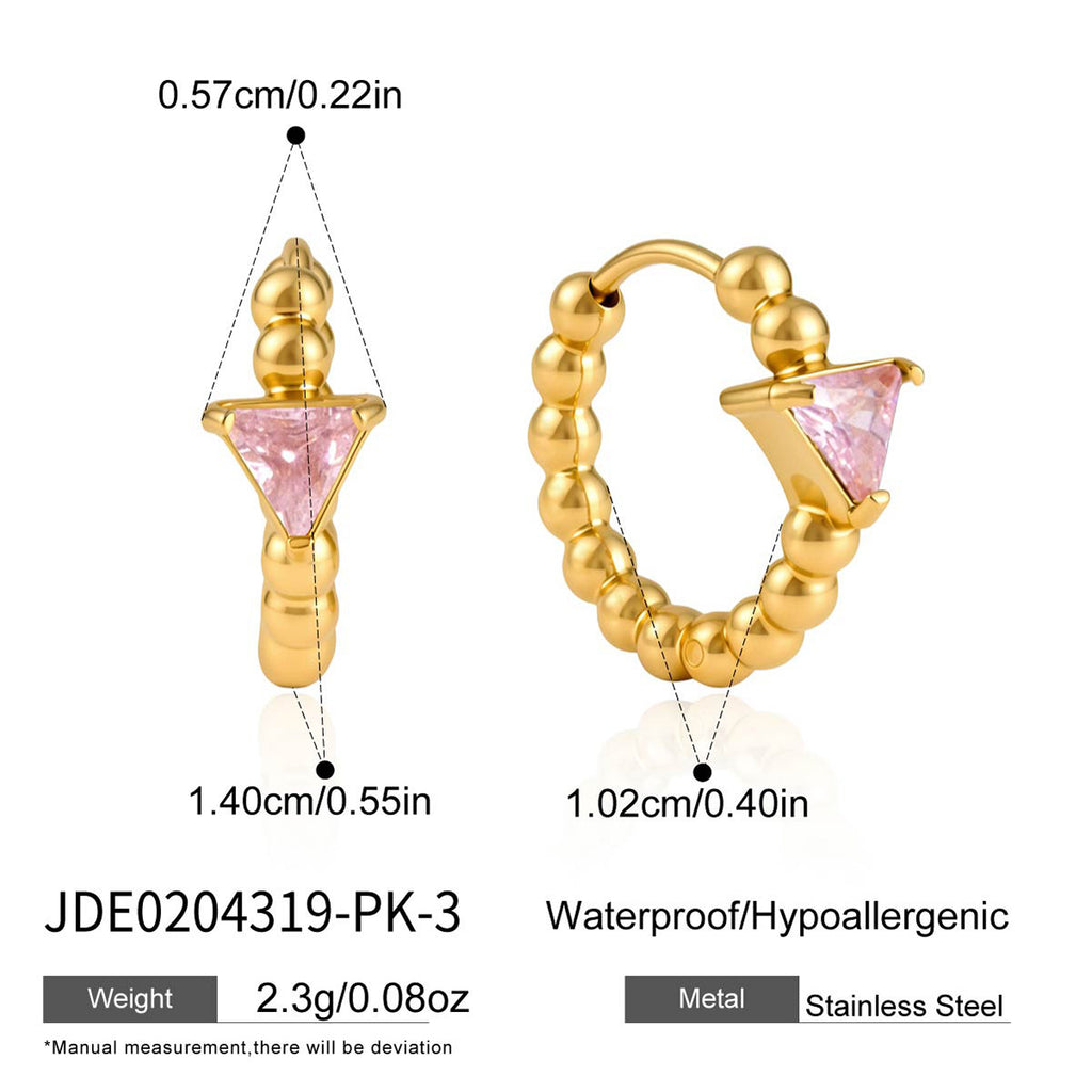 Damen Ohrhänger mit graviertem Zirkonia und hypoallergenen Eigenschaften Shop Nory