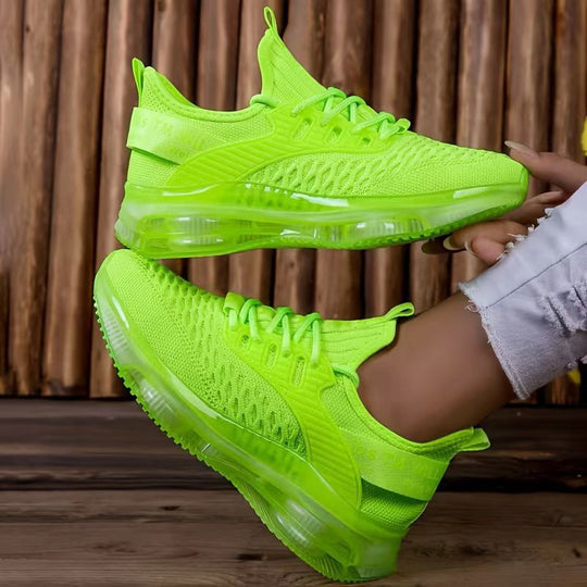 Damen Luftkissen-Sneaker mit transparenter Luftsohle und gestricktem Oberschuh Shop Nory