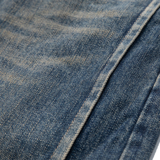 Damen High‑Waist Relaxed-Fit Jeans mit markanter Mittelnaht und Used‑Waschung Shop Nory