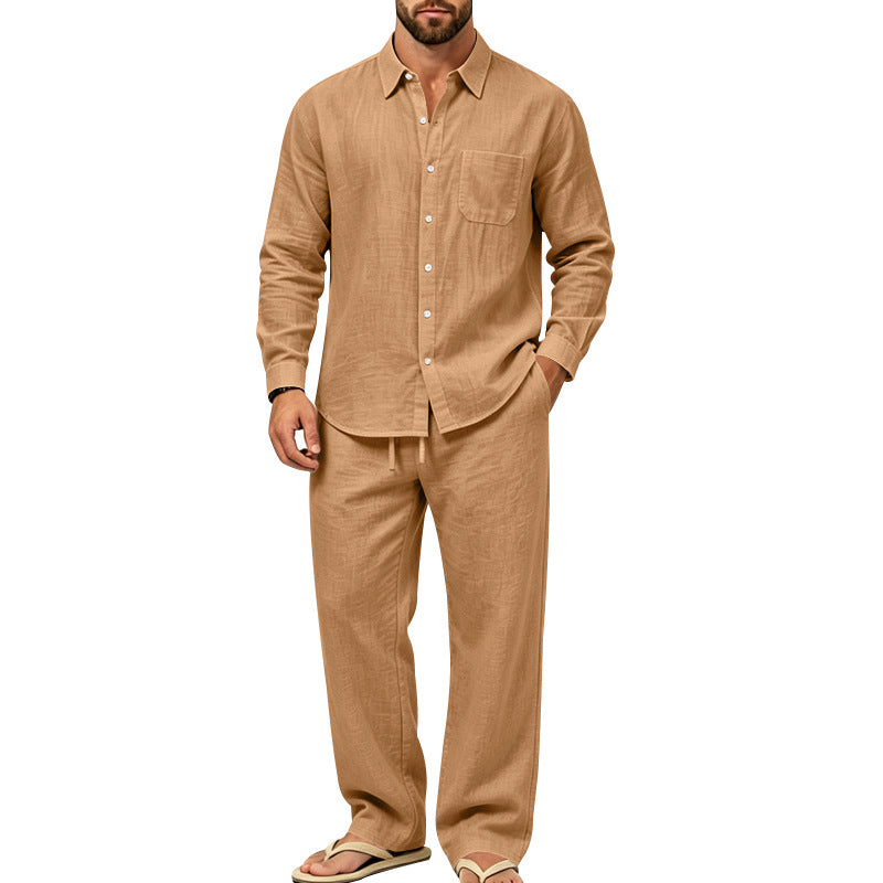 Herren legeres Leinen-Hemd mit weiter Lounge-Hose Shop Nory