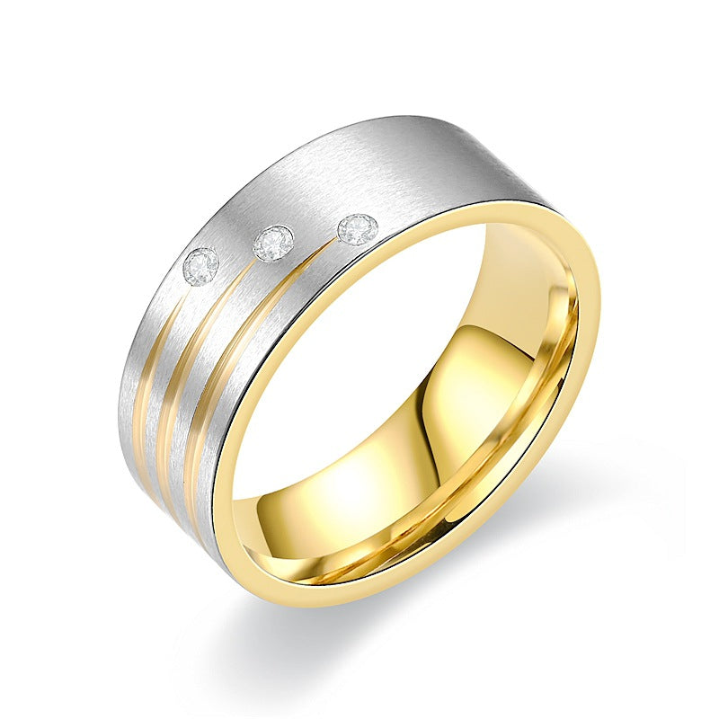 Herren Ring mit eleganter, hochglänzender Oberfläche und funkelndem Zirkonia-Besatz Shop Nory