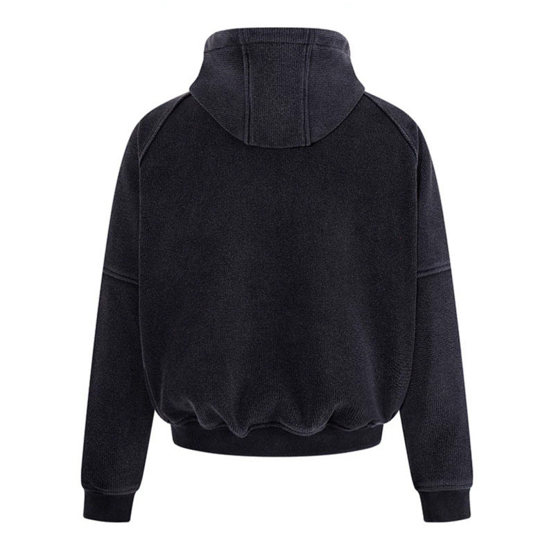 Damen Kapuzen-Bomberjacke aus Teddyfleece mit Metallhaken und elastischem Saum Shop Nory