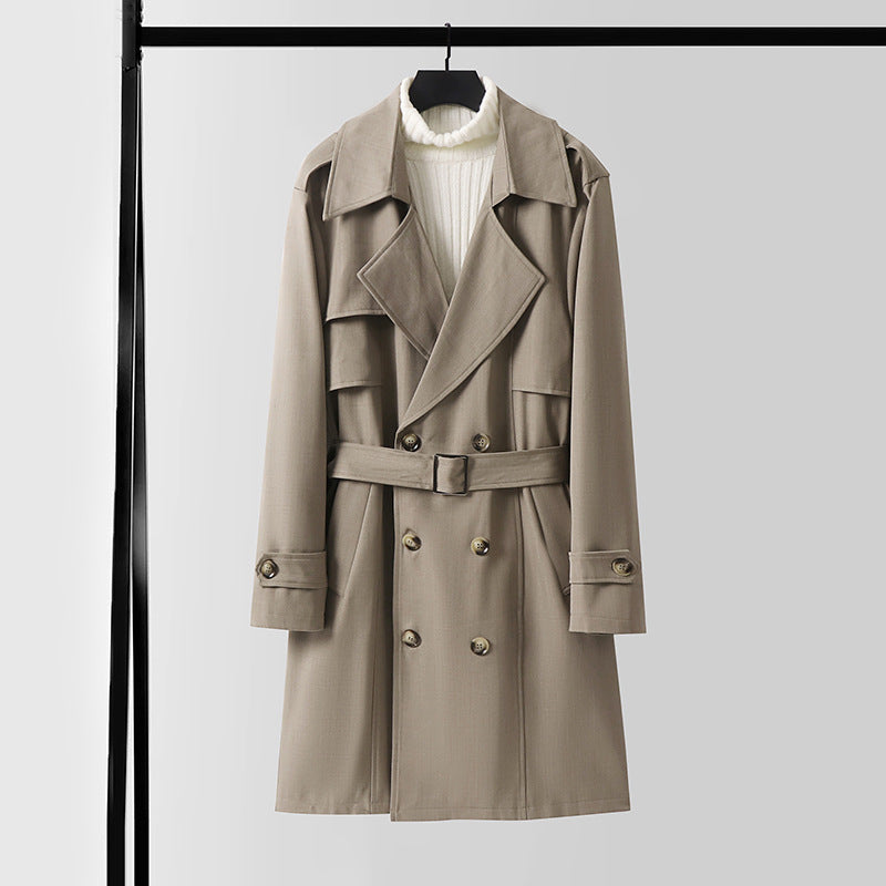 Damen Doppelreihiger Kurztrenchcoat aus leichtem Wollmix mit soften Fall und Schulterklappen Shop Nory