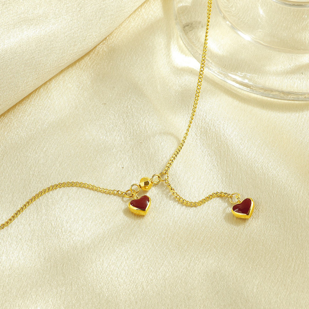 Damen Herzform Charm Fußkettchen Shop Nory