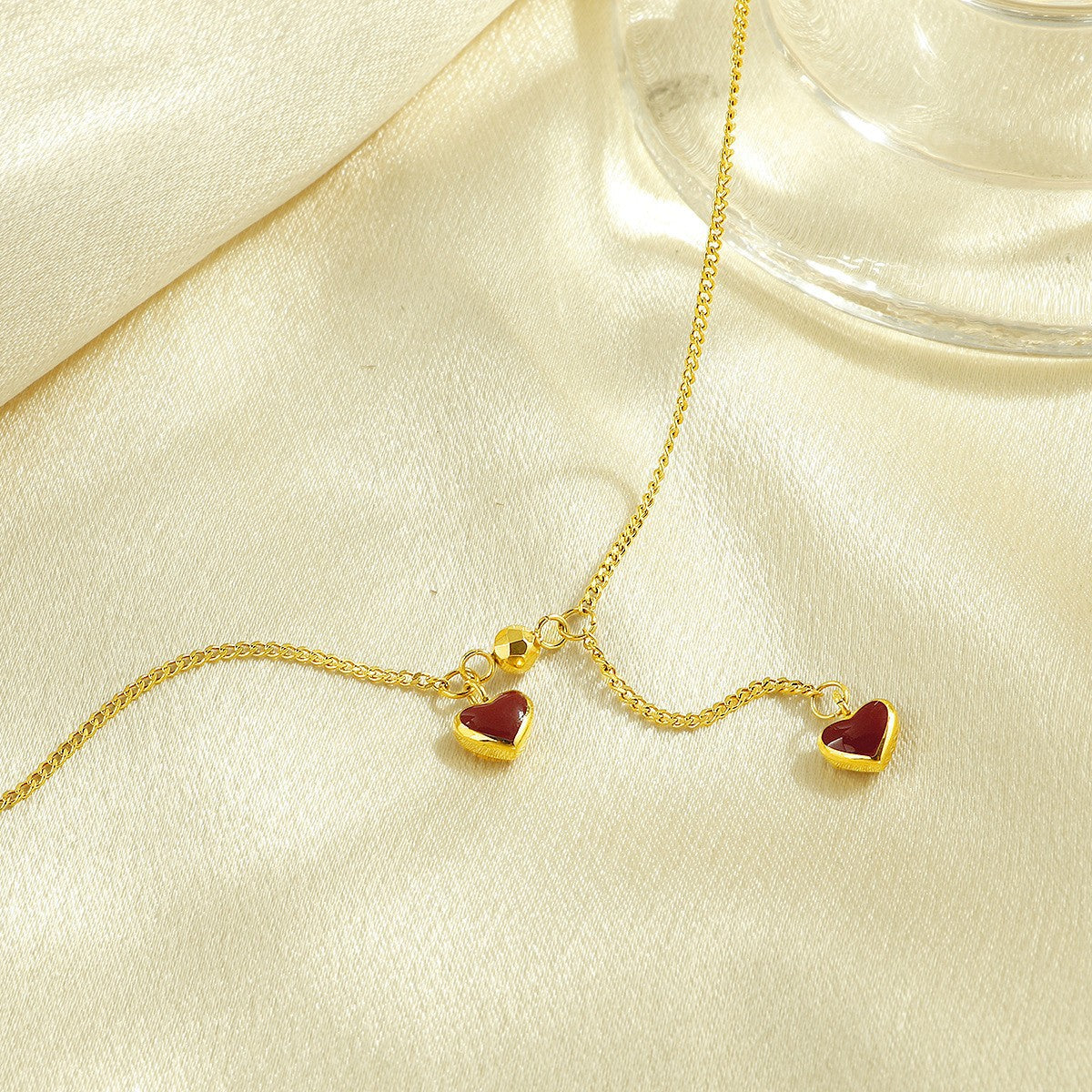 Damen Herzform Charm Fußkettchen Shop Nory