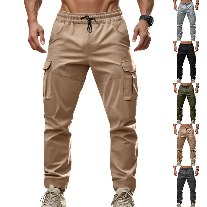 Herren Cargo-Hose mit funktionalen Seitentaschen und elastischem Bund