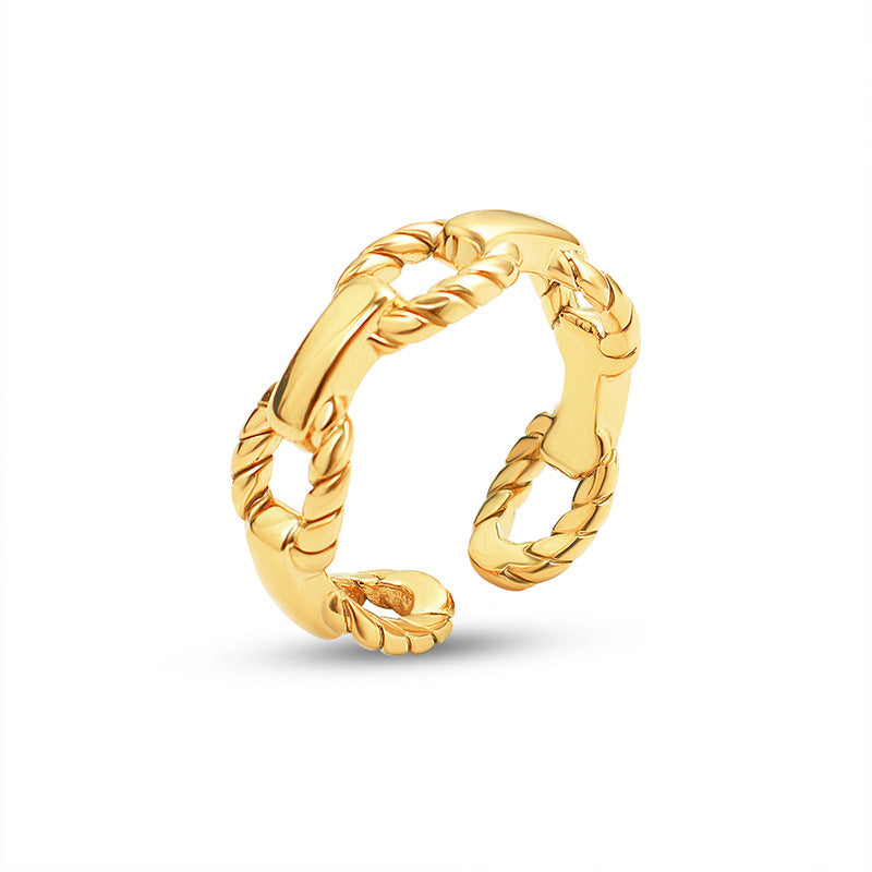 Damenring mit elegantem Kettendesign aus hochwertigem Edelstahl Shop Nory