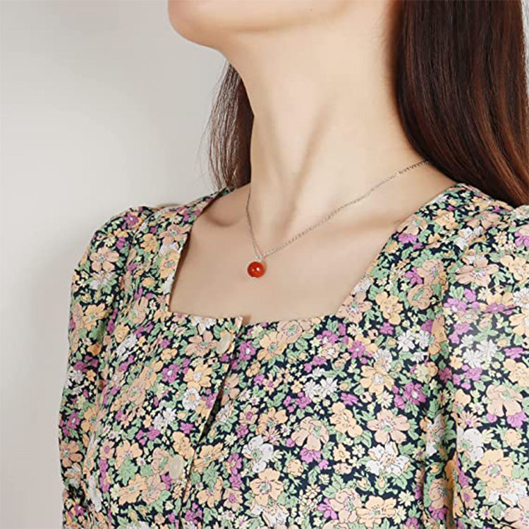 Damen Halskette mit hochwertigem Anhänger aus Edelstein Shop Nory