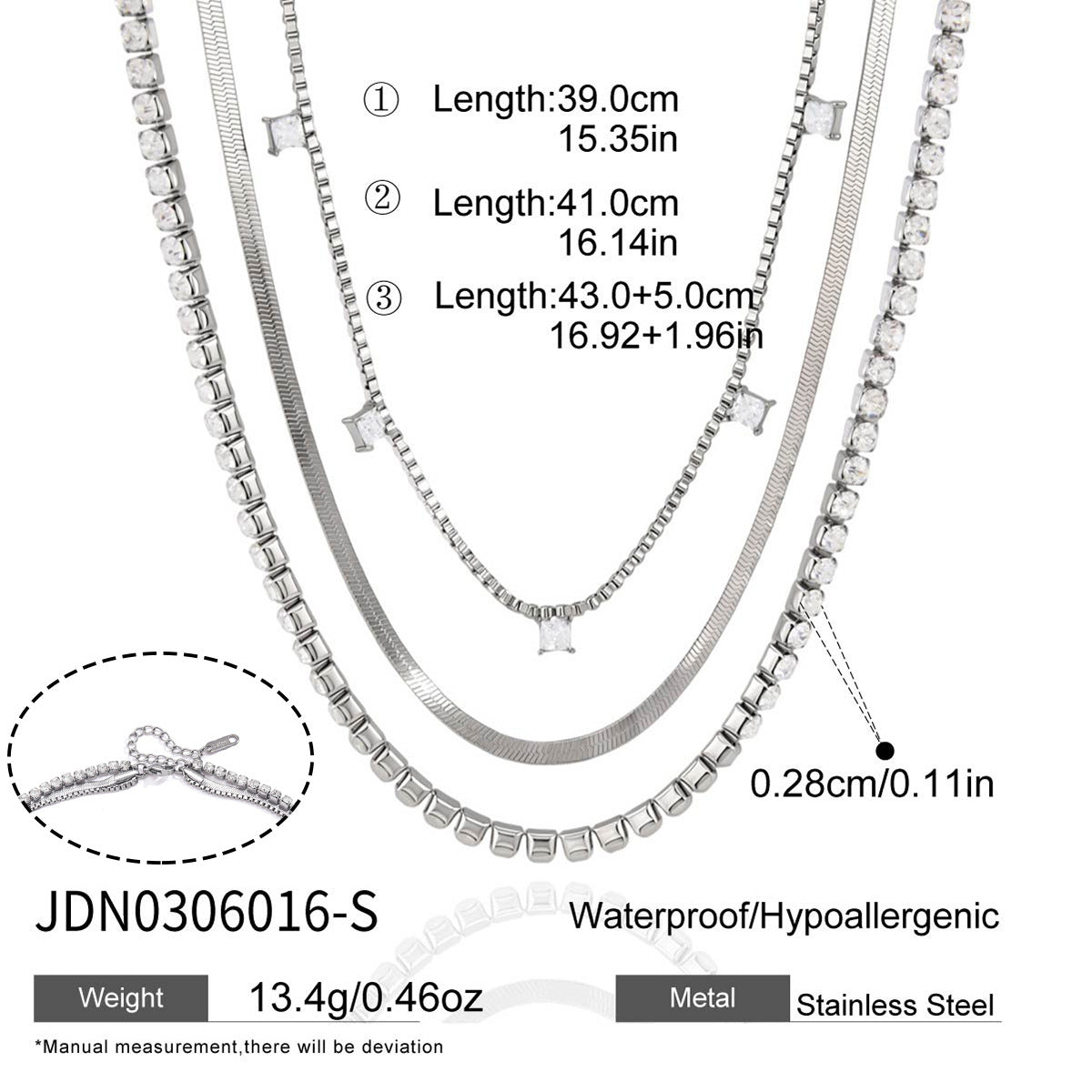 Damen Halskette mit funkelnden Zirkonia und hochwertiger Edelstahlverarbeitung Shop Nory