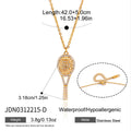 Damen Halskette mit Tennis-Racket-Anhänger und funkelnden Zirkonia Shop Nory