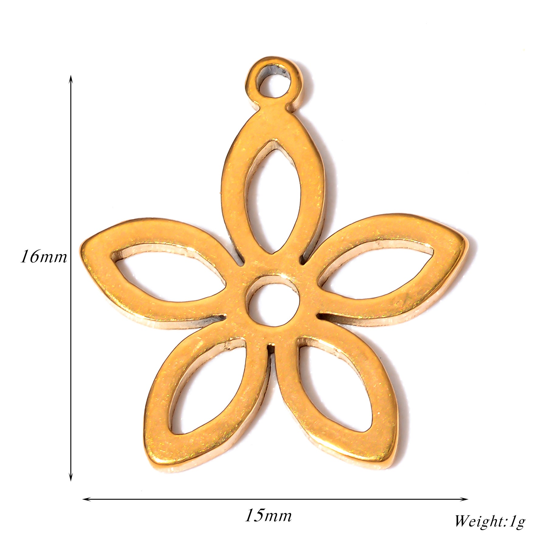 Damen Schmuckanhänger in Form einer filigranen Blüte aus hochwertigem Metall Shop Nory