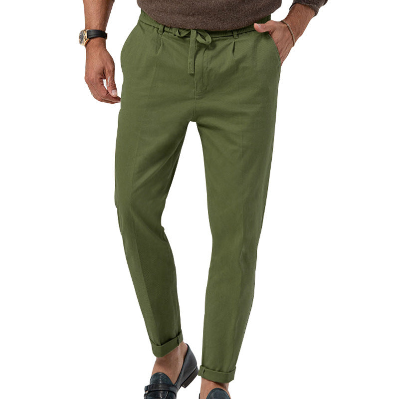 Herren Bequeme Chino-Hose mit elastischem Bund und stylischem Kordelzug