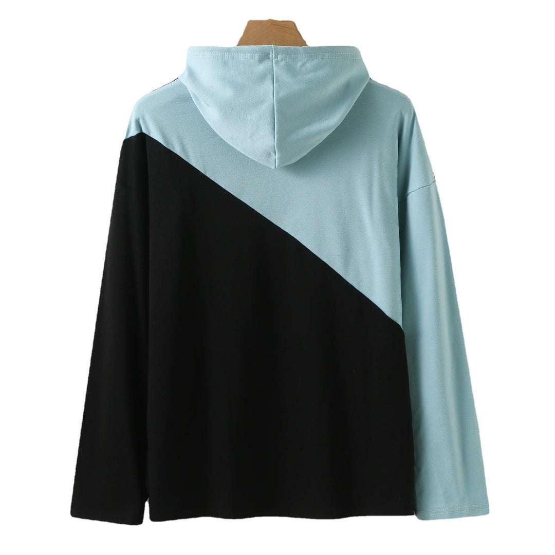 Damen Kapuzenpullover mit modernem Farbblockdesign und praktischer Kängurutasche