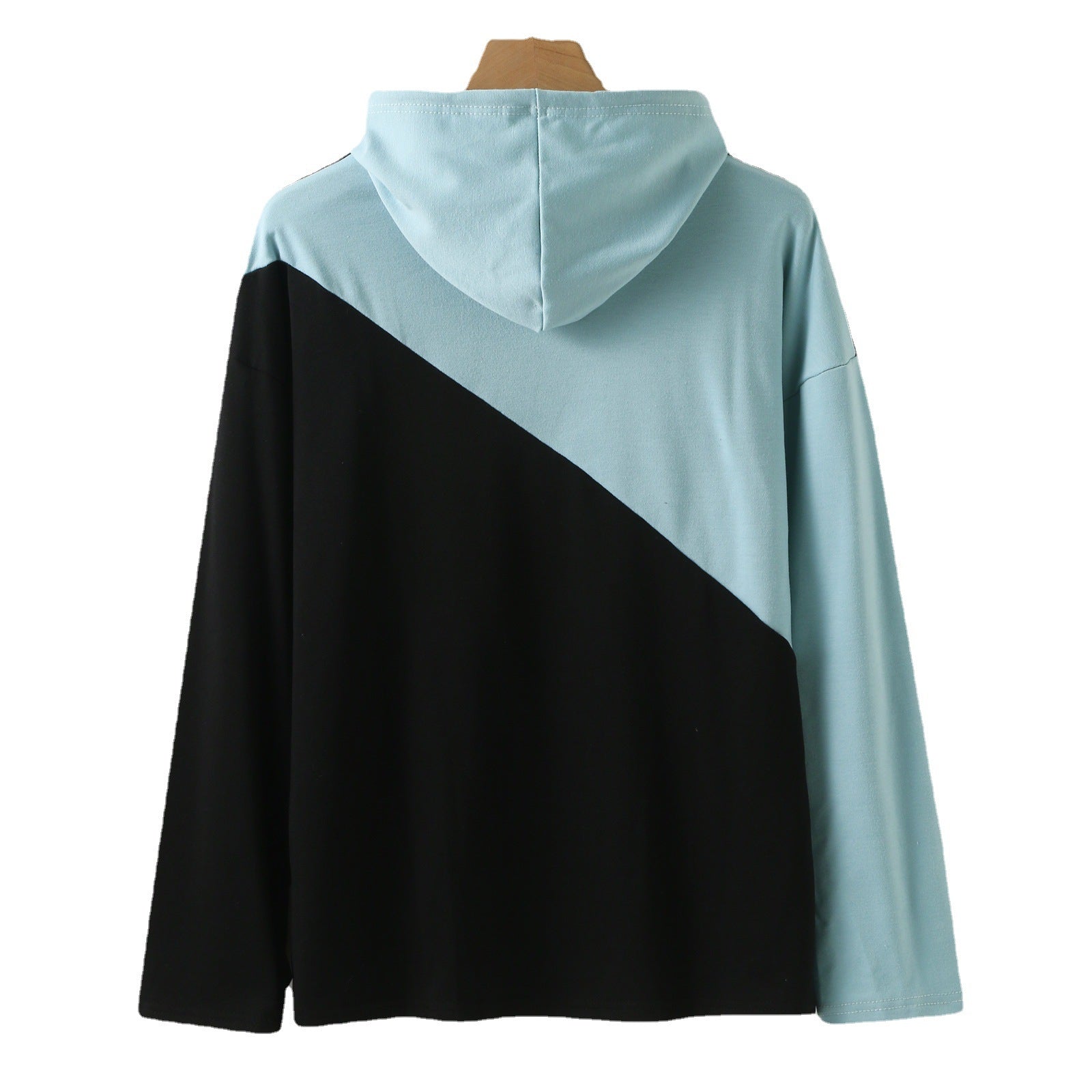 Damen Kapuzenpullover mit modernem Farbblockdesign und praktischer Kängurutasche