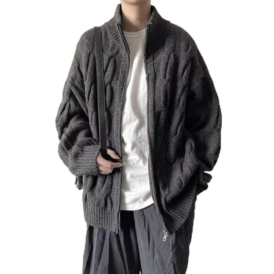 Damen Grobstrickjacke mit hohem Kragen Shop Nory