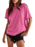 Damen Oversized T-Shirt aus hochwertiger Baumwolle mit eingewShopnorytem Logo Shopnory