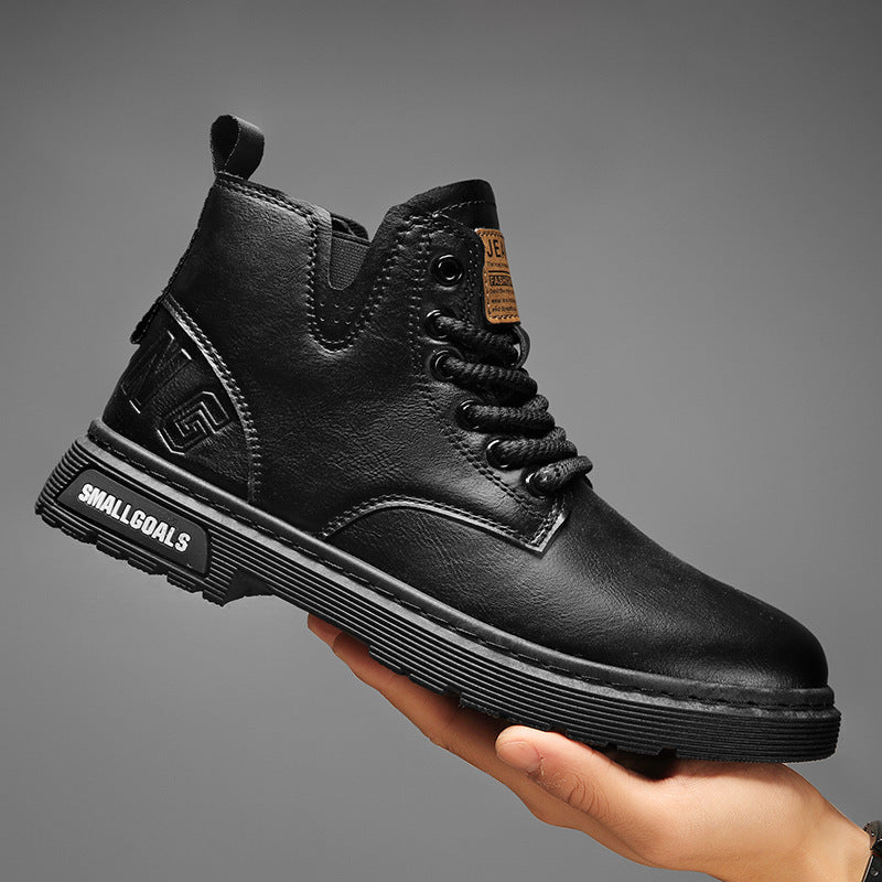 Damen hochwertige Leder Stiefeletten im lässigen Design
