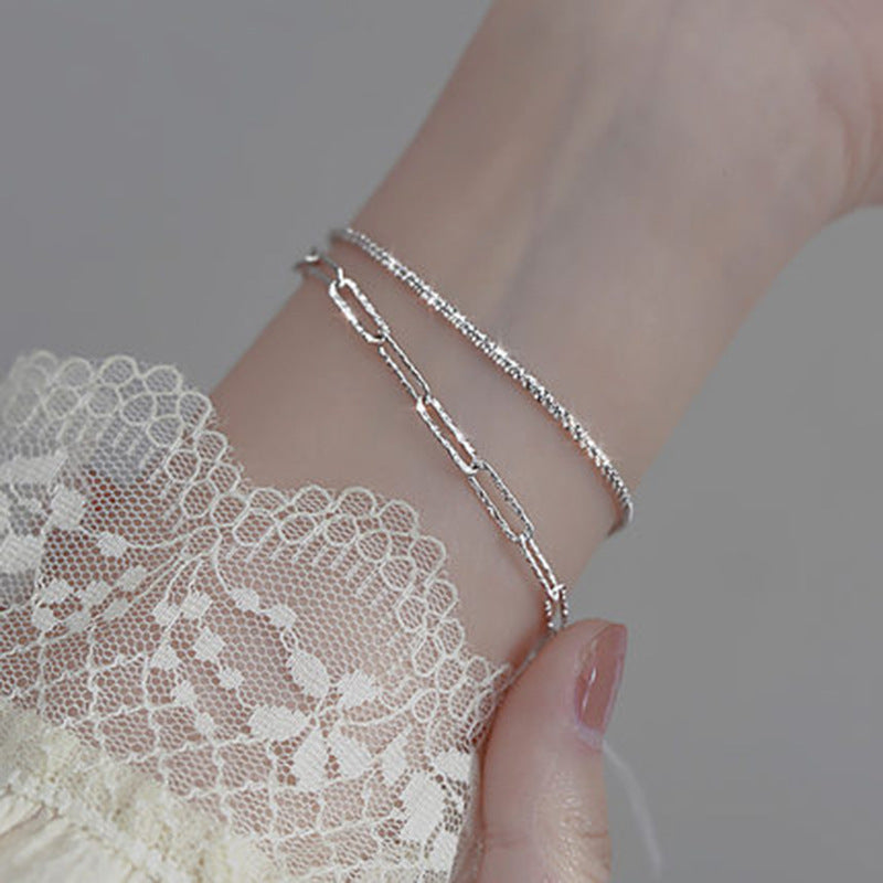 Damen Armreif-Set mit modernen Glieder- und feinen Kettendesigns Shop Nory