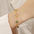 Damen zierliches Armband mit bunten Edelstein-Elementen Shop Nory