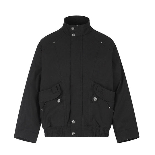 Damen Leichte Oversize-Fieldjacke mit Stehkragen, Druckknopfleiste und aufgesetzten Klappentaschen Shop Nory