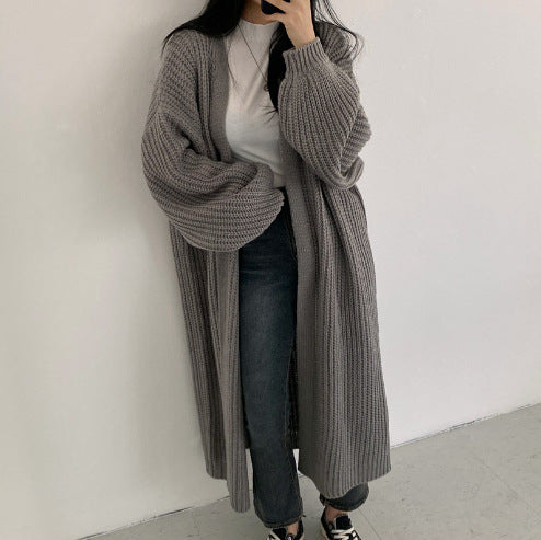 Damen Grobstrick Cardigan mit offenem Schnitt