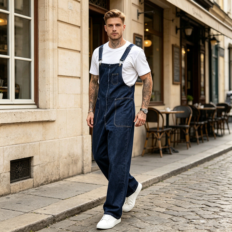 Herren Modische Denim-Latzhose Shop Nory