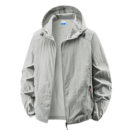 Herren Leichte Outdoorjacke mit verstellbarem Kapuzendesign Shop Nory