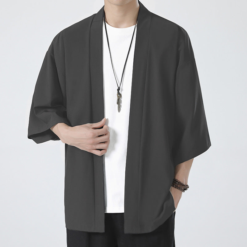 Herren kimonoartige Kurzarmjacke im Oversize-Schnitt Shop Nory