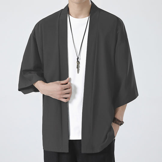Herren kimonoartige Kurzarmjacke im Oversize-Schnitt Shop Nory